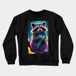 Colourful Racoon Crewneck Sweatshirt